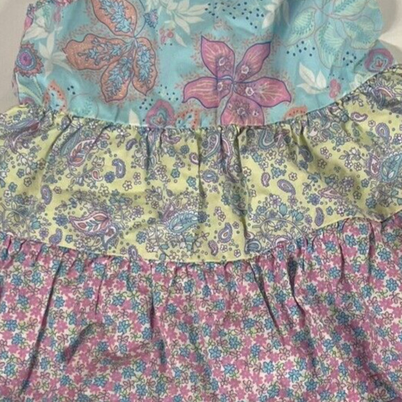 Hanna Andersson 2 piece Yellow Pink Blue Floral Dress Bloomers 70 (6-12 month) - Picture 3 of 9
